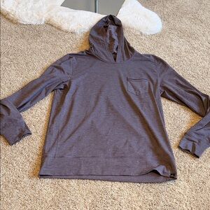 Prana Men's Charcoal Hooded Sweatshirt